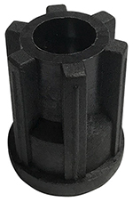 Square tube ends with internal nylon thread